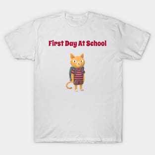 First Day at School Kitty T-Shirt